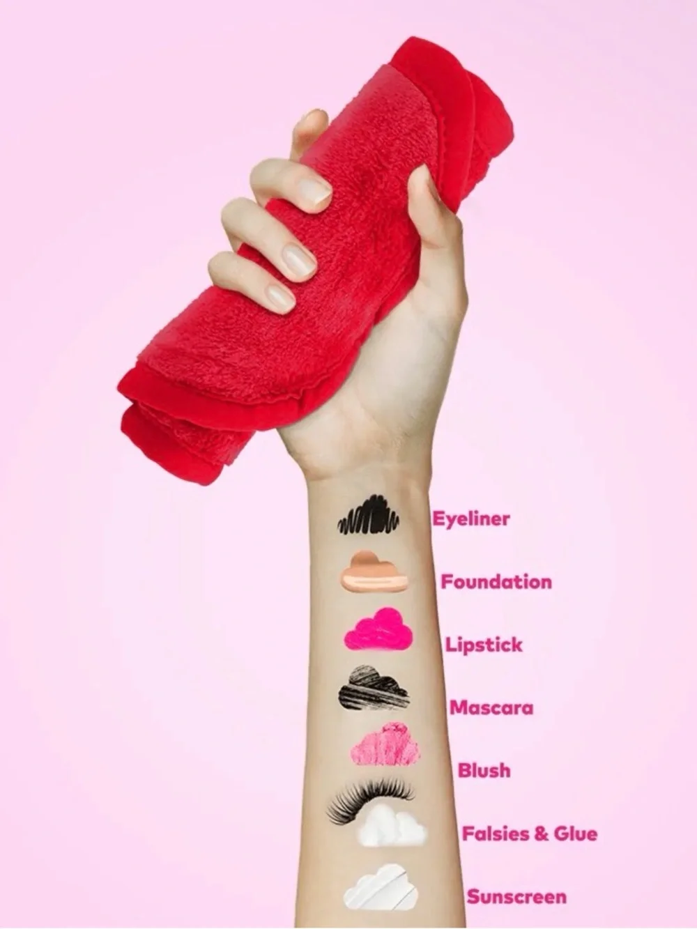 MakeUp Eraser Pro Red Reusable Makeup Remover Cloth